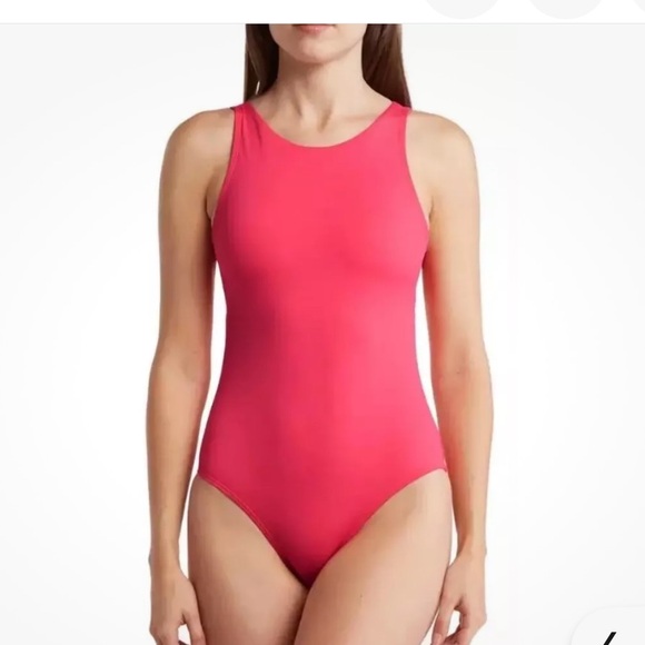 Tommy Bahama NEW Pearl High Neck 1 Piece Swimsuit Coral Coast Size 6